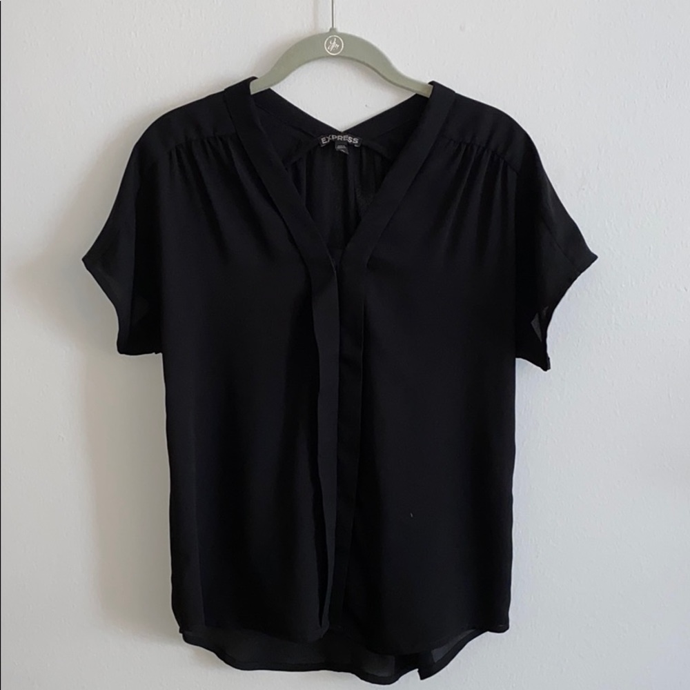 Block flowing blouse